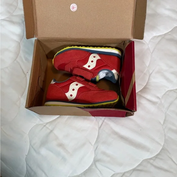 Saucony Baby Jazz Sneakers – Red/Blue/Lime – Size 7.5M (Boys) - Picture 1 of 8